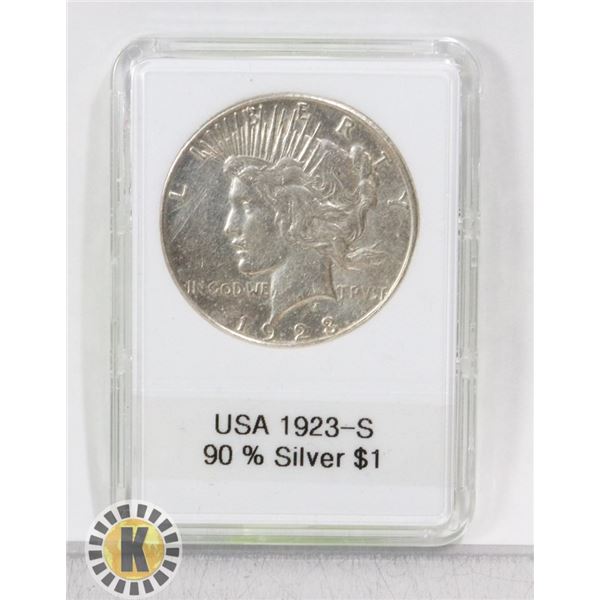 USA 1923-S SILVER DOLLAR 90% SILVER
