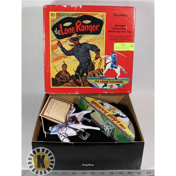 THE LONE RANGER VINTAGE COLLECTIBLE WIND UP TIN