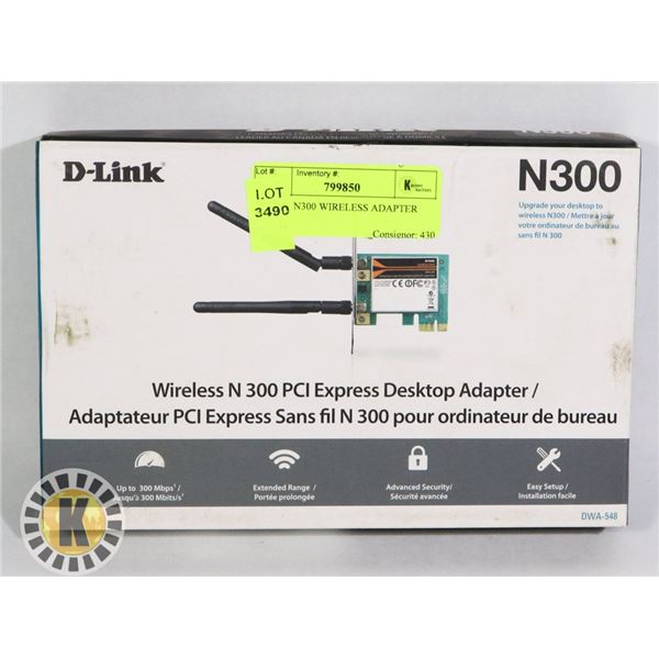 D-LINK N300 WIRELESS ADAPTER