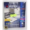 Image 1 : LOT OF 10 5 PACKS OF AVERY PRINT-ON DIVIDERS