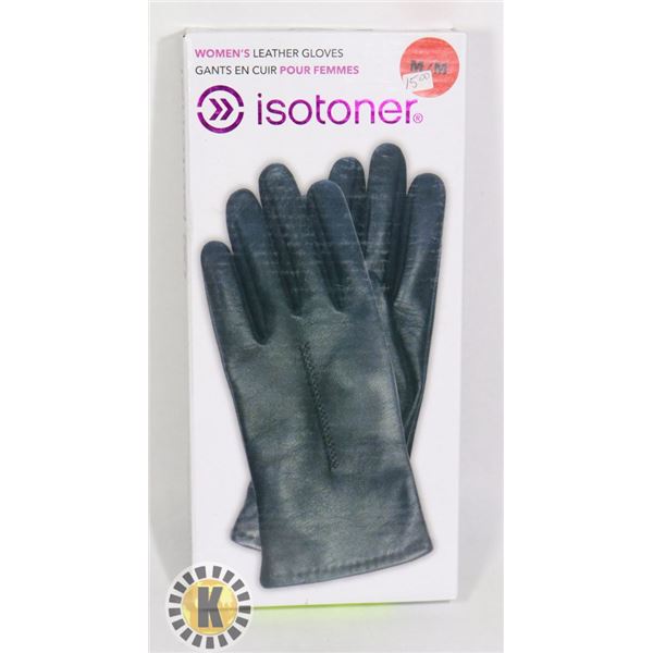 ISOTONER WOMENS LEATHER GLOVES