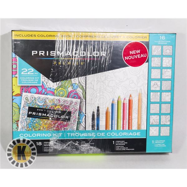 LOT OF 2 PRISMACOLOR COLORING KIT