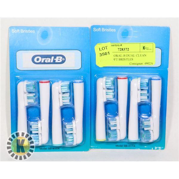 8 GENERIC ORAL-B DUAL CLEAN REFILLS SOFT BRISTLES