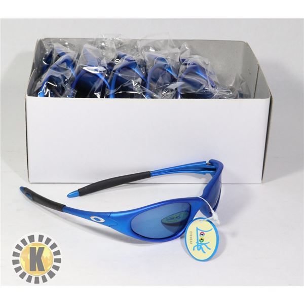 BOX OAKLEY STYLE AQUA BLUE DESIGNER SUNGLASSES