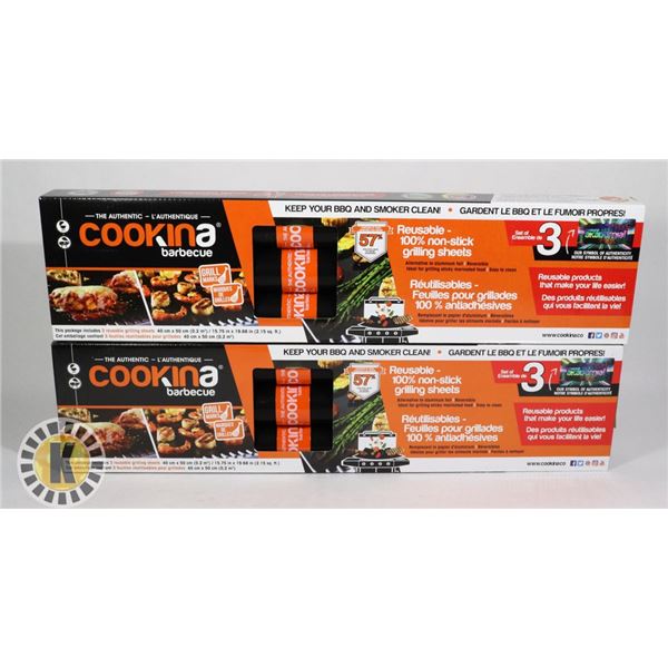 2 PACKAGES OF COOKINA BARBECUE REUSABLE GRILLING