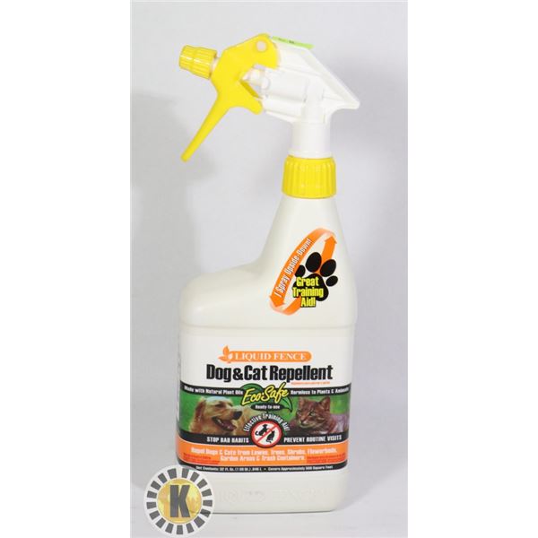 BOTTLE OF LIQUID FENCE DOG AND CAT REPELLENT