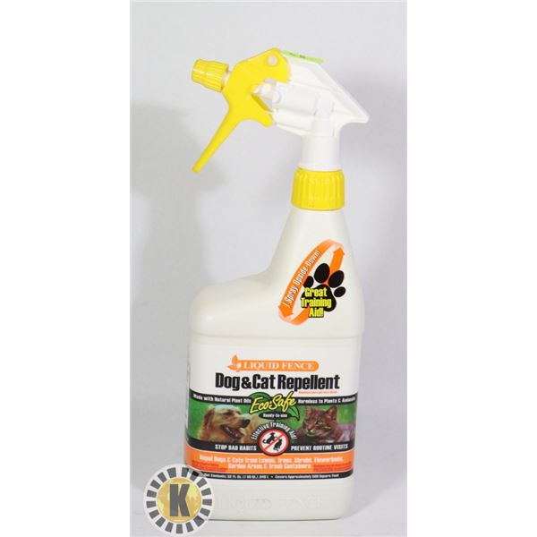 BOTTLE OF LIQUID FENCE DOG AND CAT REPELLENT