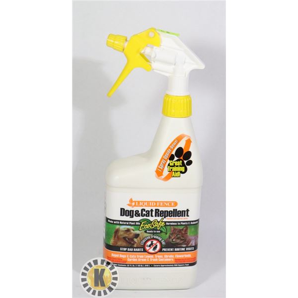 BOTTLE OF LIQUID FENCE DOG AND CAT REPELLENT