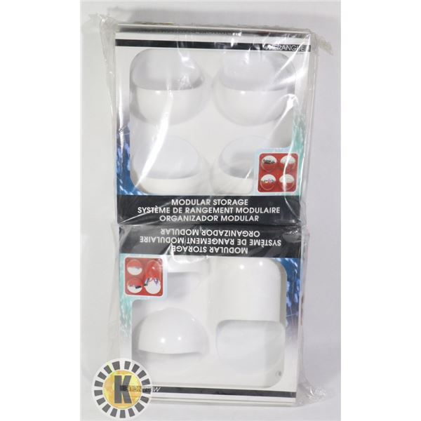 TWO PACKS OF MODULAR WALL STORAGE