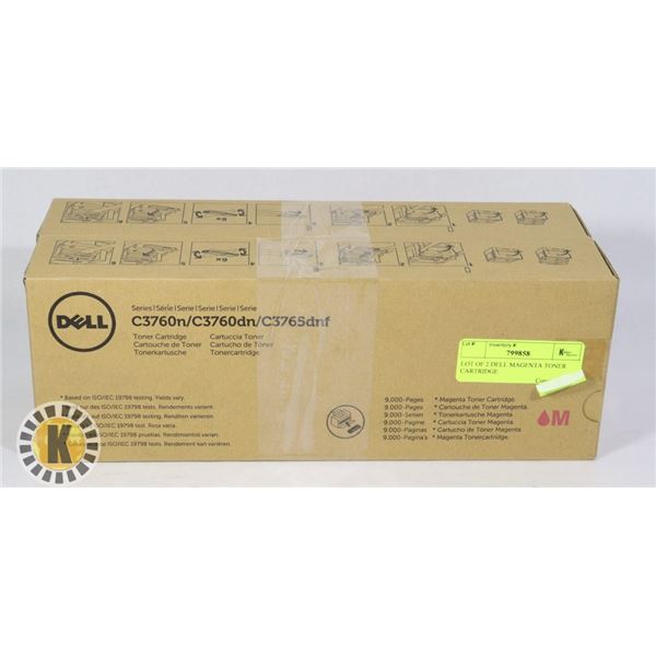 LOT OF 2 DELL MAGENTA TONER CARTRIDGE