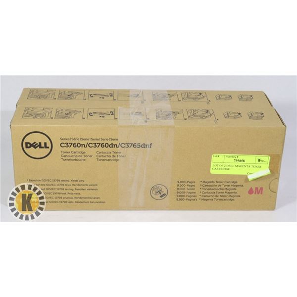 LOT OF 2 DELL MAGENTA TONER CARTRIDGE
