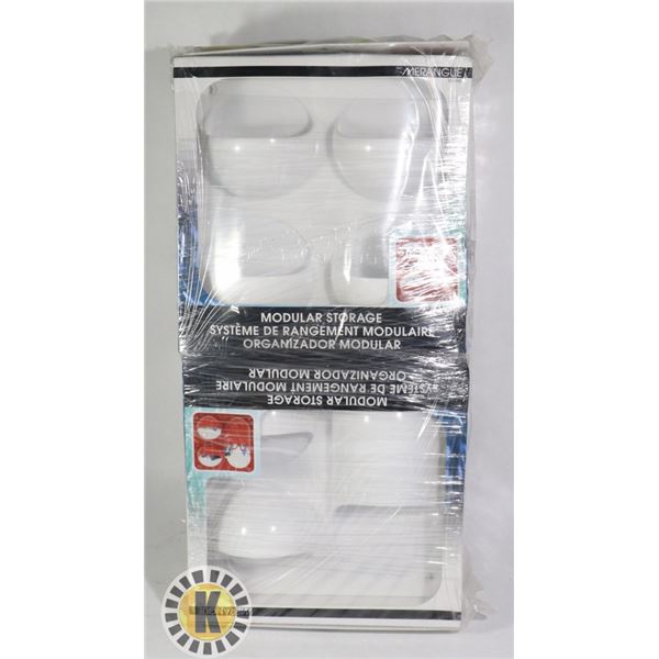 LOT OF 2 2 PACKS MODULAR DESK STORAGE