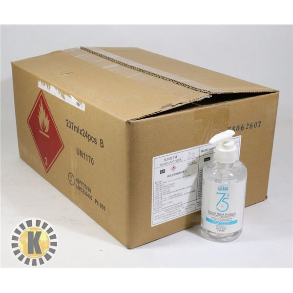 CASE OF 24 - 237ML BOTTLES OF HAND SANITIZER W/