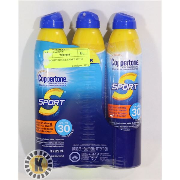 TRIO COPPERTONE SPORT SPF 30