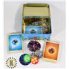 Image 1 : TIN WITH POKEMON ENERGY CARDS, DICE ETC.