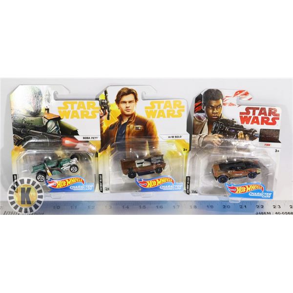 HOT WHEELS STAR WARS CHARACTER CARS, NEW
