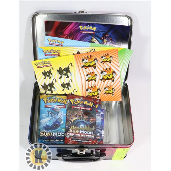 POKEMON TIN WITH BOOSTER PACKS, STICKERS MINI