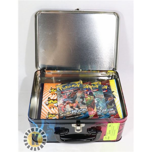 POKEMON TIN WITH BOOSTER PACKS, STICKERS MINI