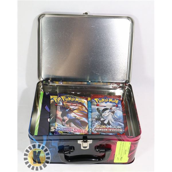 POKEMON TIN WITH BOOSTER PACKS, STICKERS MINI