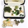 Image 1 : VARIOUS JADE JEWELRY ITEMS, SOME BROKEN