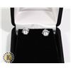 Image 1 : 2 CARAT TWT .925 SILVER CZ DIAMOND EARRINGS