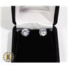 Image 1 : 4 CARAT TWT .925 SILVER CZ DIAMOND EARRINGS