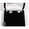 Image 1 : 4 CARAT TWT .925 SILVER CZ DIAMOND EARRINGS