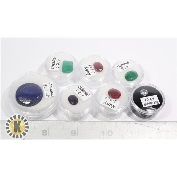 X7 GENUINE RUBY, EMERALD, SAPPHIRE, GEMS