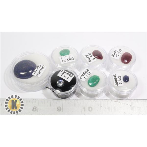 X7 GENUINE RUBY, EMERALD, SAPPHIRE, GEMS