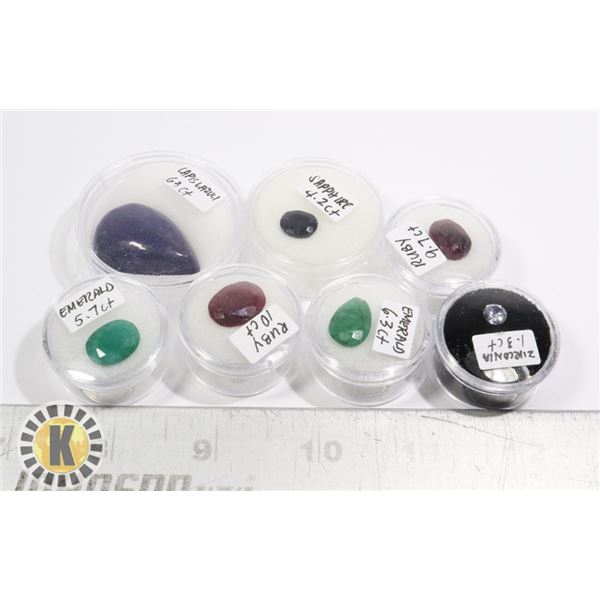 X7 GENUINE RUBY, EMERALD, SAPPHIRE, GEMS