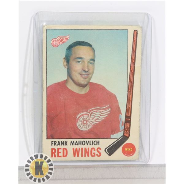 FRANK MOHOVLICH RED WINGS HOCKEY CARD