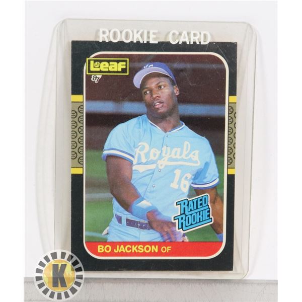 ROOKIE CARD BO JACKSON BASEBALL CARD MINTED.