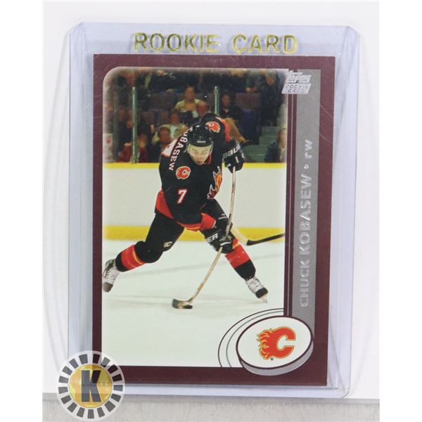 ROOKIE CARD CHUCK KOBASEW CALGARY FLAMES