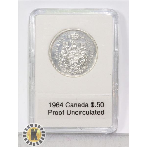1964 CANADIAN SILVER 1/2 DOLLAR PROOF UNCIRCULATED