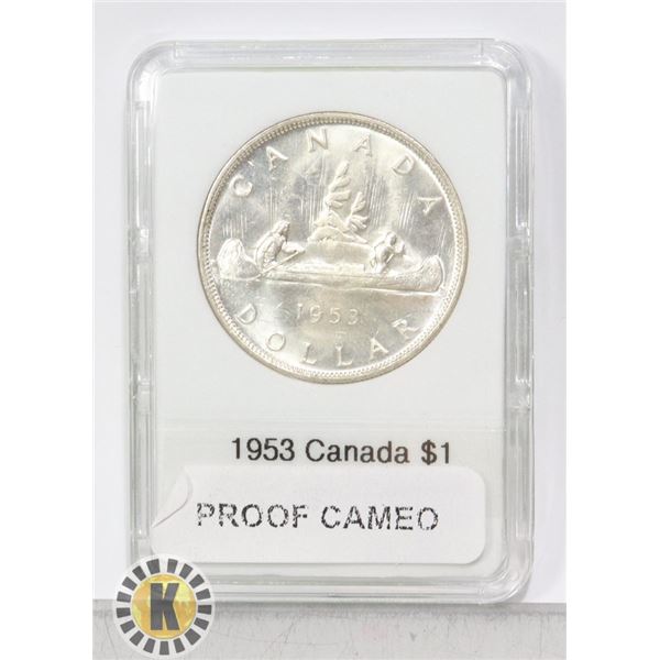 CANADIAN 1953 SILVER $1 PROOF CAMEO SS VERSION