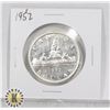 Image 1 : 1957 CANADA 80% SILVER $1 DOLLAR COIN