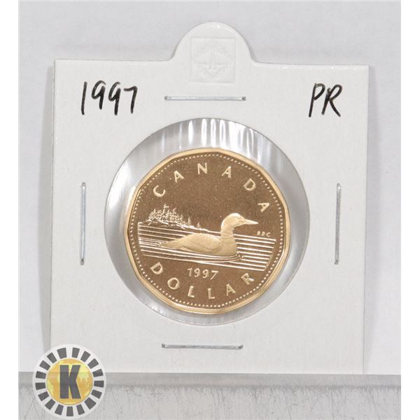 1997 CANADA PROOF $1 DOLLAR COIN