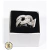 Image 1 : LARGE 24G STERLING SILVER RING WITH STONES