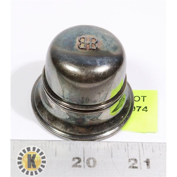 VINTAGE BIRKS SILVER PLATED DOMED RING BOX CASE