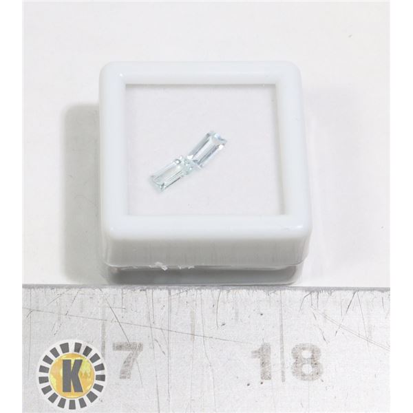 x2 GENUINE AQUAMARINE GEMSTONES