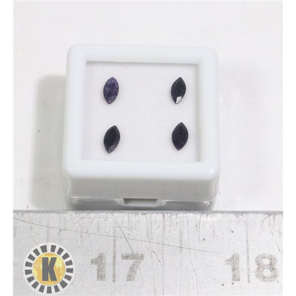 x4 GENUINE BLUE SAPPHIRE GEMSTONES