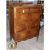 Image 1 : WOOD FOUR DRAWER DRESSER WITH DETAILED WOODWORK