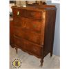 Image 2 : WOOD FOUR DRAWER DRESSER WITH DETAILED WOODWORK