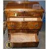 Image 4 : WOOD FOUR DRAWER DRESSER WITH DETAILED WOODWORK