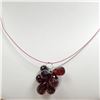 Image 2 : 10K WHITE GOLD GARNET(27CT)  NECKLACE