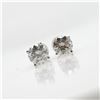 Image 2 : 14K WHITE GOLD MOISSANITE(1.42CT)  EARRINGS