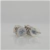 Image 4 : 14K WHITE GOLD MOISSANITE(1.42CT)  EARRINGS