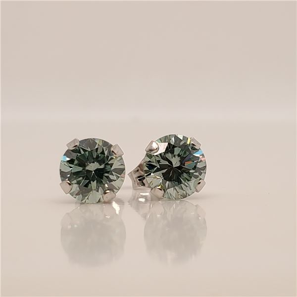 10K WHITE GOLD MOISSANITE(1.5CT) EARRINGS