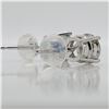 Image 3 : 14K WHITE GOLD MOISSANITE(1.42CT) EARRINGS