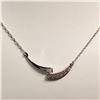 Image 1 : 10K WHITE GOLD DIAMOND(0.1CT)  NECKLACE